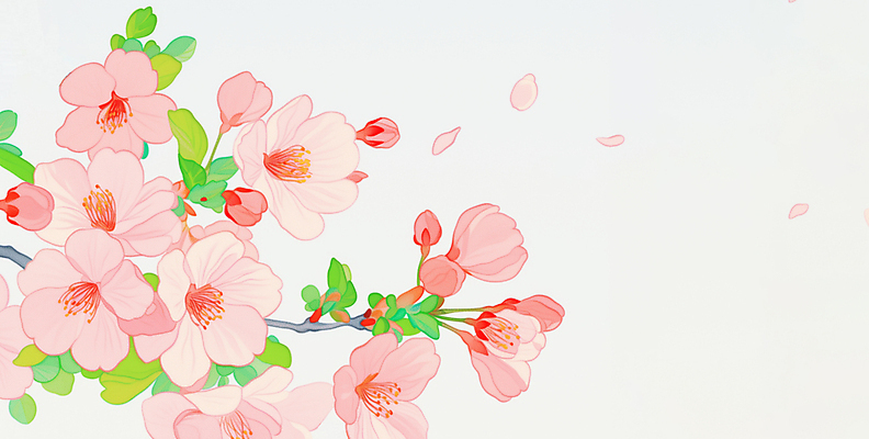 JPG 꽃잎 분홍색 잎 일러스트 사람없음 봄풍경 나뭇가지 벚나무 국내일러스트 AI일러스트 AI콘텐츠 나무 식물 꽃 컬러 풍경 봄 벚꽃 파일형식