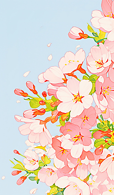 JPG 꽃잎 분홍색 잎 일러스트 사람없음 봄풍경 나뭇가지 벚나무 국내일러스트 AI일러스트 AI콘텐츠 나무 식물 꽃 컬러 풍경 봄 벚꽃 파일형식