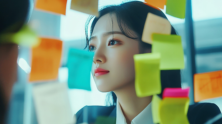 JPG 편집이미지 여자 유리 한명 정장 상반신 성인 비즈니스우먼 포스트잇 의료성형뷰티 성인여자한명만 편집실사 AI인물포토 AI콘텐츠 1 옷 비즈니스 재질 사람 메모지 직장인 CG 여자한명만 성인여자만 파일형식 AI포토