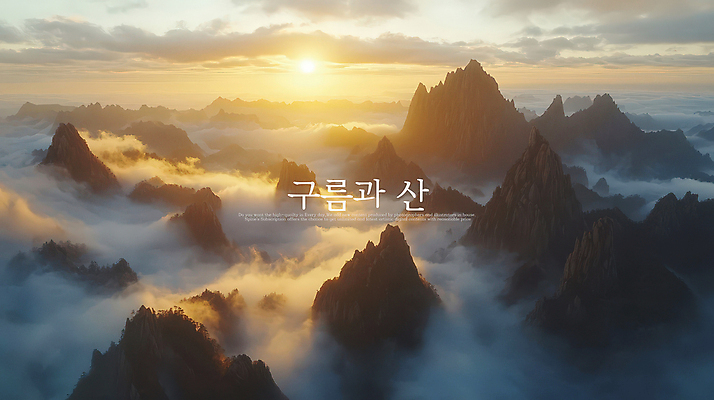 PSD 구름 편집이미지 자연 하늘 풍경 사람없음 햇빛 태양 노을 안개 신비 웅장함 산맥 이미지편집 자연요소 컨셉 날씨 산 생태계 파일형식