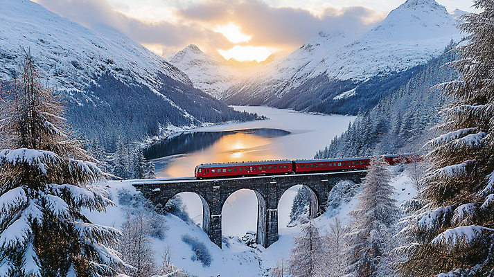 JPG 나무 구름 편집이미지 해외여행 설경 자연 사람없음 강 반사 일출 기차 눈 겨울여행 스위스 쌓인눈 가교 설산 편집실사 AI포토 AI콘텐츠 자연요소 식물 해외 건축물 유럽 육상교통 여행 겨울 날씨 산 대중교통 풍경 노을 CG 생태계 파일형식