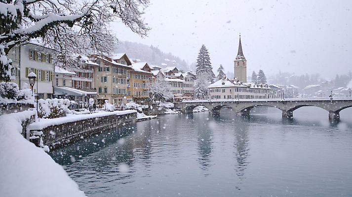 JPG 나무 편집이미지 해외여행 설경 자연 주택 사람없음 강 도시 겨울여행 스위스 쌓인눈 가교 눈내림 편집실사 AI포토 AI콘텐츠 식물 해외 건축물 유럽 여행 겨울 눈_날씨 풍경 건물 CG 생태계 파일형식