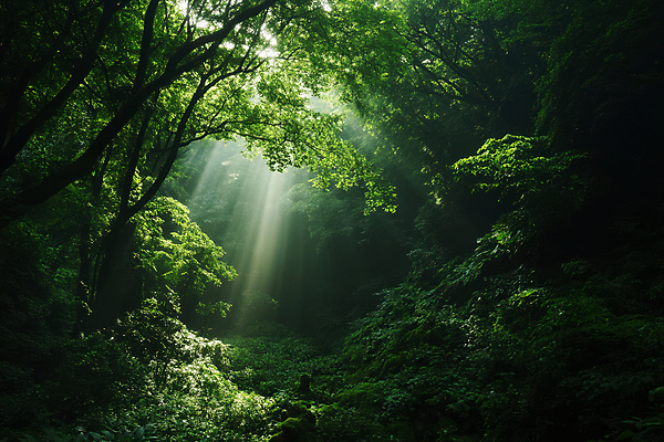 JPG 나무 편집이미지 자연 풍경 사람없음 햇빛 분위기 숲속 편집실사 AI포토 AI콘텐츠 식물 컨셉 태양 숲 CG 생태계 파일형식