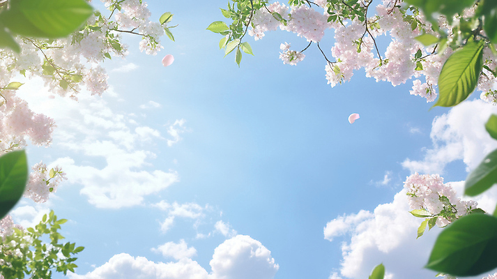 JPG 나무 구름 편집이미지 잎 봄꽃 자연 하늘 휴식 풍경 사람없음 힐링 편집실사 AI포토 AI콘텐츠 자연요소 식물 꽃 컨셉 봄 CG 생태계 파일형식