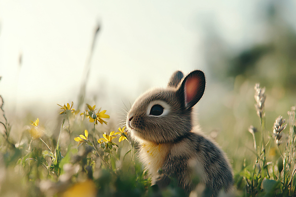 JPG 편집이미지 꽃밭 봄꽃 자연 사람없음 햇빛 귀여움 토끼 편집실사 AI포토 AI콘텐츠 꽃 컨셉 포유류 반려동물 태양 봄 CG 생태계 파일형식