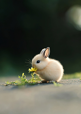 JPG 편집이미지 봄꽃 자연 사람없음 귀여움 토끼 잡기 먹기 편집실사 AI포토 AI콘텐츠 꽃 컨셉 포유류 모션 반려동물 봄 CG 생태계 파일형식