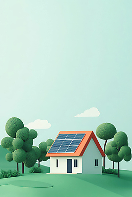 JPG 나무 구름 편집이미지 주택 초원 사람없음 초록색 3D 풀 친환경 건축모형 집열판 편집실사 편집3D AI컴퓨터그래픽 AI콘텐츠 자연요소 식물 컬러 건물 모형 환경 디지털합성 CG 태양에너지 파일형식