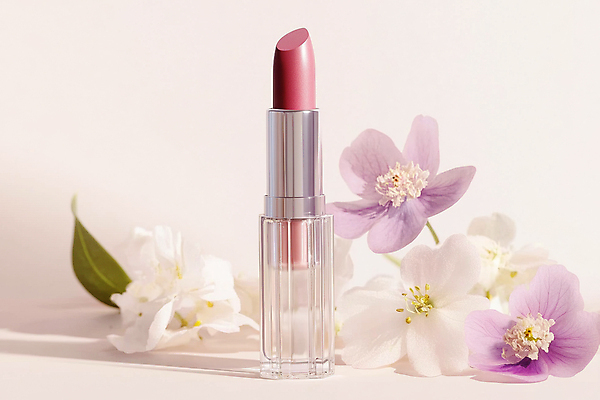 JPG 편집이미지 꽃 분홍색 잎 사람없음 뷰티 립스틱 편집실사 AI포토 AI콘텐츠 식물 컬러 화장품 CG 파일형식