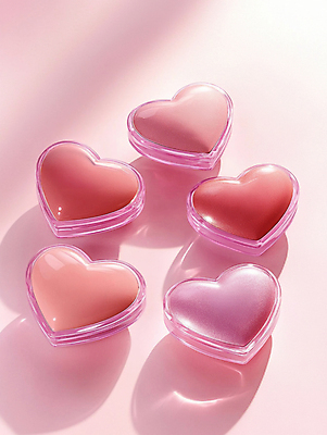 JPG 편집이미지 분홍색 사람없음 빛 뷰티 화장품 하트 편집실사 AI포토 AI콘텐츠 모양 컬러 CG 파일형식