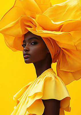 JPG 모델 편집이미지 모자 여자 한명 상반신 성인 노란색 하이패션 의료성형뷰티 성인여자한명만 편집실사 AI인물포토 AI콘텐츠 1 잡화 패션 컬러 사람 CG 여자한명만 성인여자만 파일형식 AI포토