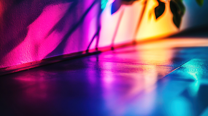 JPG 편집이미지 벽 실내 사람없음 빛 컬러풀 반사 분위기 네온아트 편집실사 AI포토 AI콘텐츠 컬러 컨셉 내부 CG 네온 파일형식