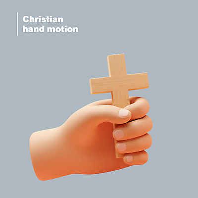 PSD 편집이미지 손 기독교 십자가 들기 신체부위 3D 신성 편집3D 종교 모션 사람 디지털합성 파일형식