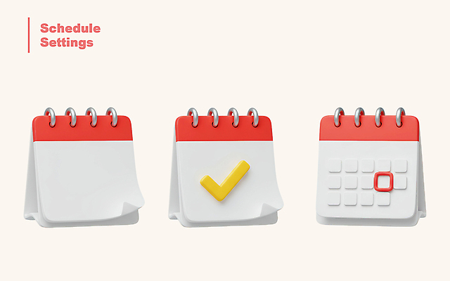 PSD 편집이미지 사람없음 3D 알람 달력 계획 오브젝트 체크표시 엘리먼트 일정표 편집3D 컨셉 디지털합성 확인 파일형식