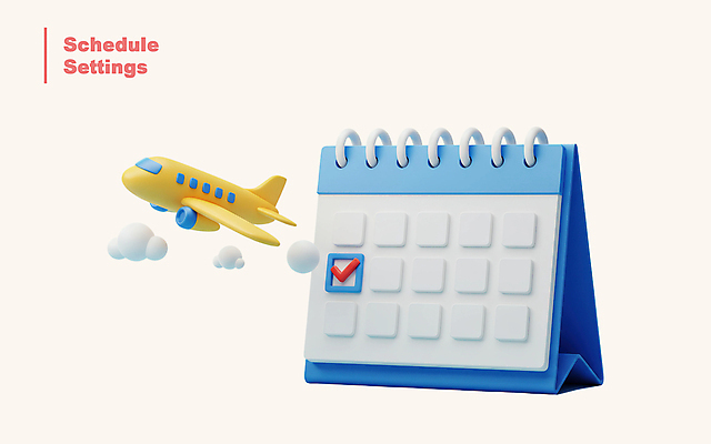 PSD 편집이미지 여행 비행기 사람없음 3D 알람 달력 계획 오브젝트 체크표시 엘리먼트 일정표 편집3D 컨셉 항공교통 대중교통 디지털합성 확인 파일형식