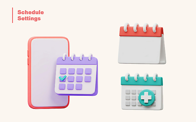 PSD 편집이미지 사람없음 스마트폰 세트 3D 알람 달력 계획 체크표시 엘리먼트 일정표 편집3D 컨셉 핸드폰 스마트기기 디지털합성 확인 파일형식