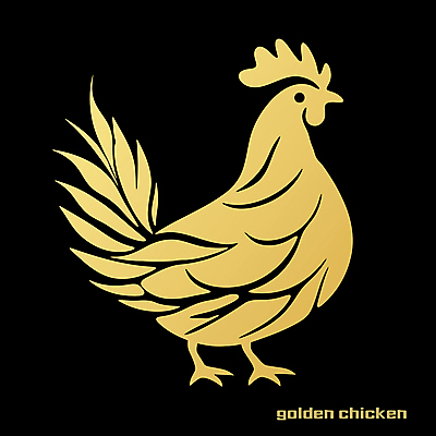 한마리 일러스트 사람없음 가축 금색 닭 심볼 국내일러스트 AI파일 동물 1 컬러 조류 파일형식 벡터