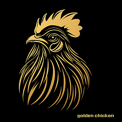 한마리 일러스트 사람없음 가축 금색 닭 심볼 국내일러스트 AI파일 동물 1 컬러 조류 파일형식 벡터