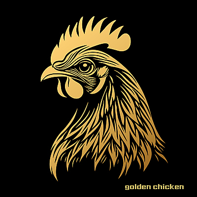 한마리 일러스트 사람없음 가축 금색 닭 심볼 국내일러스트 AI파일 동물 1 컬러 조류 파일형식 벡터