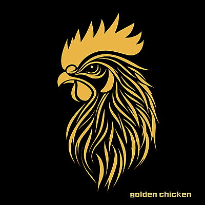 한마리 일러스트 사람없음 가축 금색 닭 심볼 국내일러스트 AI파일 동물 1 컬러 조류 파일형식 벡터
