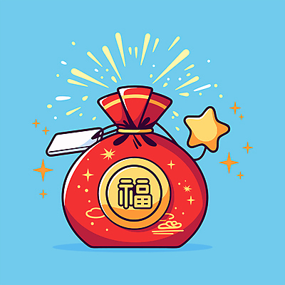 별 하늘색 일러스트 새해 복주머니 사람없음 빨간색 반짝임 설날 복 이름표 국내일러스트 AI파일 자연요소 명절 컬러 모션 전통소품 파란색 한자 파일형식 벡터
