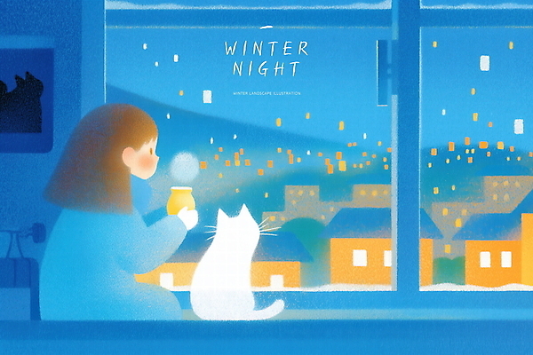 PSD 여자 겨울 일러스트 밤하늘 실내 따뜻함 한명 앉기 성인 컵 파란색 도시풍경 고양이 눈 창가 감성 파스텔 따뜻한음료 성인여자한명만 국내일러스트 자연요소 1 식기 계절 음료 컬러 컨셉 창문 포유류 모션 하늘 날씨 학용품 사람 풍경 내부 반려동물 도시 야간 여자한명만 성인여자만 파일형식
