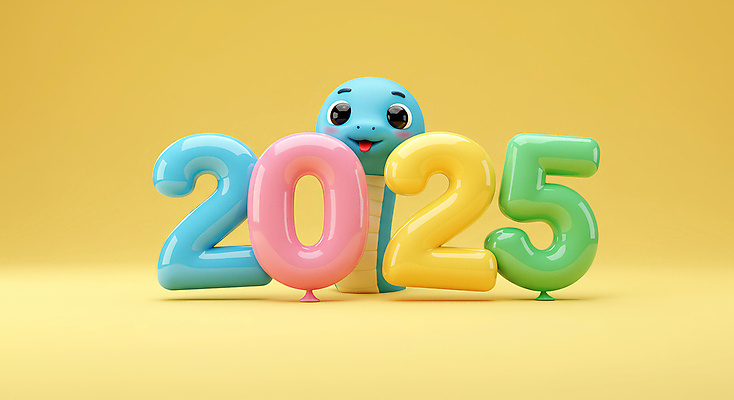 JPG 편집이미지 새해 3D캐릭터 미소 타이포그라피 사람없음 노란색 3D 기쁨 2025년 을사년 편집3D 푸른뱀 푸른뱀캐릭터 숫자풍선 AI컴퓨터그래픽 AI콘텐츠 문자 캐릭터 감정 컬러 표정 뱀 연도 디지털합성 뱀캐릭터 풍선 파일형식