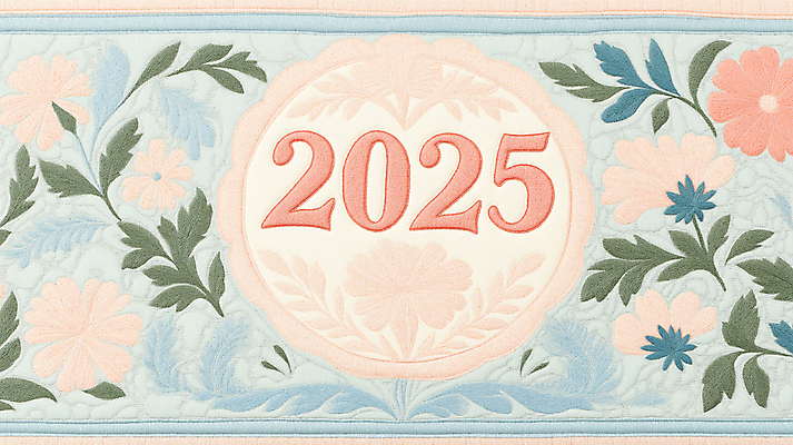 JPG 편집이미지 꽃 사람없음 봄 풀잎 자수 베이지색 퀼트 2025년 을사년 편집실사 AI포토 AI콘텐츠 식물 계절 컬러 잎 풀_식물 연도 CG 파일형식