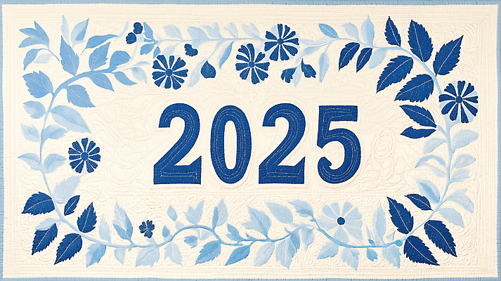 JPG 편집이미지 꽃 잎 사람없음 파란색 봄 자수 퀼트 2025년 을사년 편집실사 AI포토 AI콘텐츠 식물 계절 컬러 연도 CG 파일형식