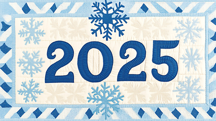 JPG 편집이미지 겨울 눈꽃 사람없음 파란색 자수 퀼트 2025년 을사년 편집실사 AI포토 AI콘텐츠 계절 컬러 눈_날씨 연도 CG 파일형식