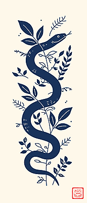 디자인 잎 곡선 일러스트 사람없음 2025년 을사년 국내일러스트 푸른뱀 AI파일 식물 선 뱀 연도 파일형식 벡터