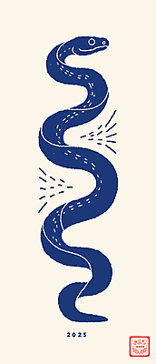 디자인 곡선 일러스트 사람없음 2025년 을사년 국내일러스트 푸른뱀 AI파일 선 뱀 연도 파일형식 벡터