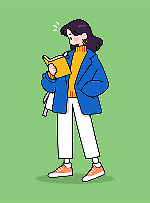 전신 여자 가방 일러스트 한명 들기 성인 취미 책 초록색 독서 주머니손 자기계발 성인여자한명만 일러캐릭터 AI파일 캐릭터 1 잡화 컬러 모션 사람 여자한명만 성인여자만 파일형식 벡터