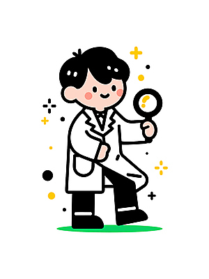 전신 남자 일러스트 돋보기 아이디어 한명 미소 들기 성인 관찰 실험복 호기심 다리들기 성인남자한명만 국내일러스트 AI파일 1 감정 컨셉 모션 표정 사람 가운 남자한명만 성인남자만 파일형식 벡터