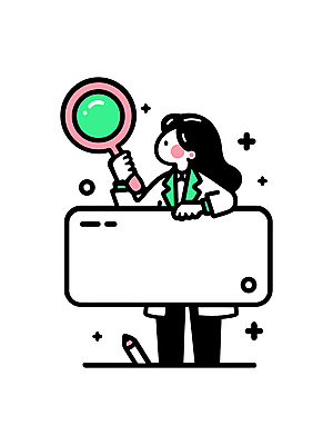 전신 여자 일러스트 돋보기 아이디어 한명 들기 성인 반짝임 연필 관찰 실험복 호기심 검색창 성인여자한명만 국내일러스트 AI파일 1 감정 컨셉 모션 학용품 사람 필기구 가운 여자한명만 성인여자만 파일형식 벡터