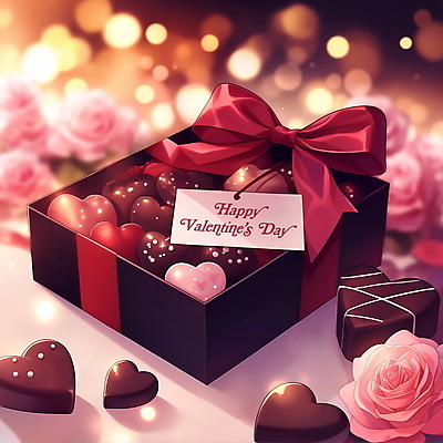 PSD 리본 일러스트 식탁 발렌타인데이 사랑 사람없음 빛 장미 초콜릿 로맨틱 하트 분위기 보케 국내일러스트 카드프레임 모양 꽃 감정 컨셉 데이이벤트 탁자 디저트 프레임 파일형식