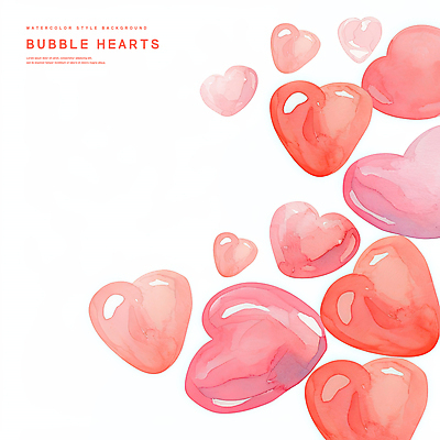PSD 분홍색 일러스트 수채화 사랑 사람없음 하트백그라운드 감성 국내일러스트 감정 컬러 백그라운드 컨셉 하트 파일형식