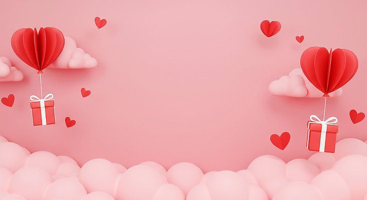 JPG 구름 편집이미지 분홍색 화이트데이 발렌타인데이 사랑 사람없음 선물상자 3D 하트 풍선 카피스페이스 편집3D AI컴퓨터그래픽 AI콘텐츠 자연요소 모양 감정 컬러 데이이벤트 선물 상자 공백 디지털합성 파일형식