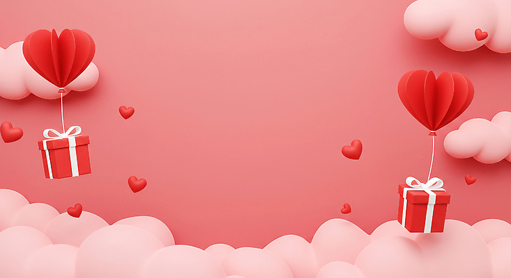 JPG 구름 편집이미지 분홍색 화이트데이 발렌타인데이 사랑 사람없음 선물상자 3D 하트 풍선 카피스페이스 편집3D AI컴퓨터그래픽 AI콘텐츠 자연요소 모양 감정 컬러 데이이벤트 선물 상자 공백 디지털합성 파일형식