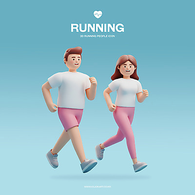 전신 PSD 편집이미지 부부 여자 남자 하늘색 함께함 건강 성인 두명 운동복 달리기 조깅 3D 에너지 러닝 엘리먼트 성인만 편집3D 커플 옷 컨셉 모션 사람 파란색 운동 디지털합성 파일형식