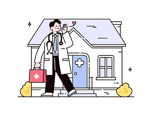 전신 남자 일러스트 청진기 주택 한명 미소 들기 성인 진료 의사가운 방문 의료상자 성인남자한명만 국내일러스트 방문진료 AI파일 1 의학 의료기기 모션 표정 사람 건물 의사 가운 구급상자 남자한명만 성인남자만 파일형식 벡터