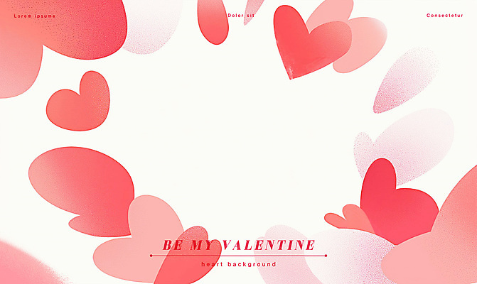 PSD 일러스트 프레임 발렌타인데이 사랑 이벤트 사람없음 빨간색 하트백그라운드 그라데이션 카피스페이스 국내일러스트 감정 컬러 백그라운드 데이이벤트 공백 하트 파일형식