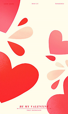 PSD 일러스트 발렌타인데이 사랑 이벤트 사람없음 빨간색 하트백그라운드 그라데이션 국내일러스트 감정 컬러 백그라운드 데이이벤트 하트 파일형식