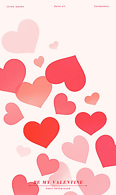 PSD 일러스트 발렌타인데이 사랑 이벤트 사람없음 빨간색 하트백그라운드 그라데이션 국내일러스트 감정 컬러 백그라운드 데이이벤트 하트 파일형식