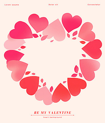 PSD 일러스트 프레임 발렌타인데이 사랑 이벤트 사람없음 빨간색 하트백그라운드 그라데이션 카피스페이스 국내일러스트 감정 컬러 백그라운드 데이이벤트 공백 하트 파일형식