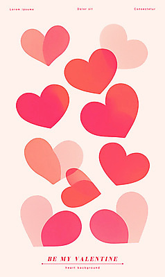 PSD 일러스트 발렌타인데이 사랑 이벤트 사람없음 빨간색 하트백그라운드 그라데이션 국내일러스트 감정 컬러 백그라운드 데이이벤트 하트 파일형식