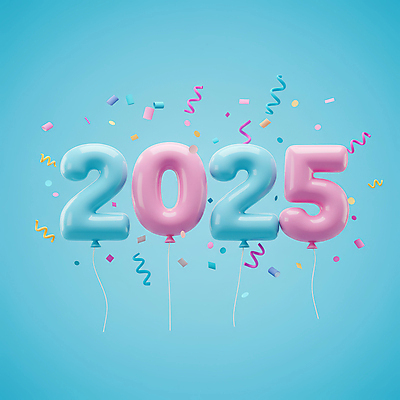 JPG 편집이미지 리본 하늘색 이벤트 사람없음 3D 꽃가루 광택 2025년 편집3D 숫자풍선 AI컴퓨터그래픽 AI콘텐츠 파란색 가루 연도 디지털합성 풍선 파일형식