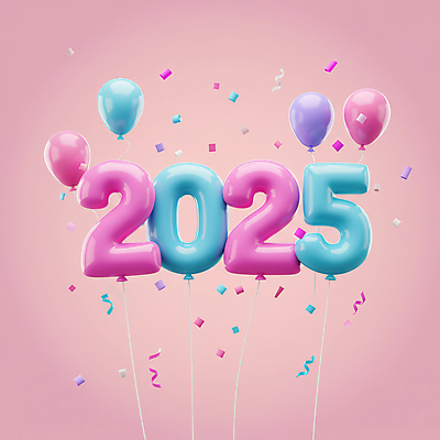 JPG 편집이미지 리본 이벤트 사람없음 3D 꽃가루 광택 그라데이션 연분홍색 2025년 편집3D 숫자풍선 AI컴퓨터그래픽 AI콘텐츠 분홍색 가루 연도 디지털합성 풍선 파일형식