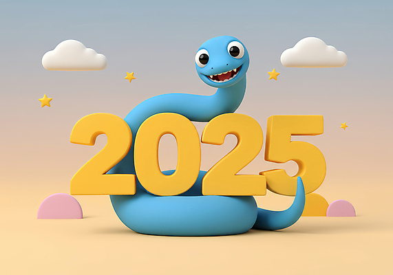 JPG 편집이미지 한마리 별 하늘색 3D캐릭터 타이포그라피 사람없음 노란색 3D 뱀띠 그라데이션 구름모양 2025년 을사년 편집3D 푸른뱀 푸른뱀캐릭터 AI컴퓨터그래픽 AI콘텐츠 자연요소 모양 문자 캐릭터 1 컬러 파란색 십이지신 뱀 연도 디지털합성 뱀캐릭터 파일형식 구름_자연