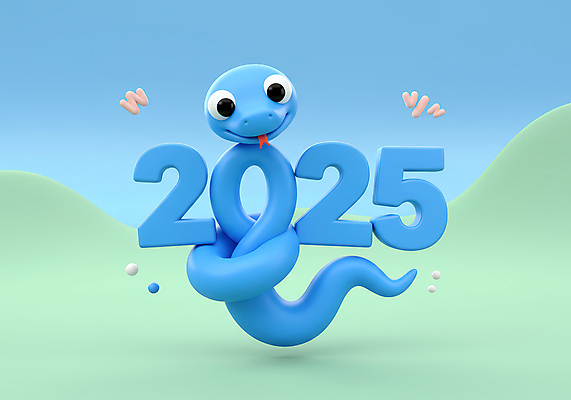 JPG 편집이미지 한마리 하늘색 3D캐릭터 타이포그라피 사람없음 3D 뱀띠 2025년 을사년 편집3D 푸른뱀 푸른뱀캐릭터 AI컴퓨터그래픽 AI콘텐츠 문자 캐릭터 1 파란색 십이지신 뱀 연도 디지털합성 뱀캐릭터 파일형식