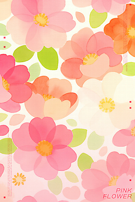 PSD 꽃백그라운드 일러스트 봄꽃 수채화 사람없음 부드러움 다홍색 플라워패턴 국내일러스트 꽃 컬러 백그라운드 패턴 봄 감각 파일형식